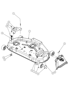 Part Location Diagram of 02005215-4021 Cub Cadet Deck Assembly 44